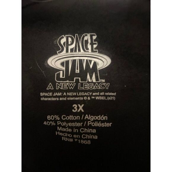 NWT Space Jam women's plus Tune Squad black casual hooded 1/4 zip sweater sz 3X - Picture 5 of 7